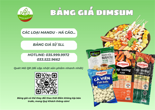 BẢNG GIÁ SỈ DIMSUM MỚI NHẤT 2026