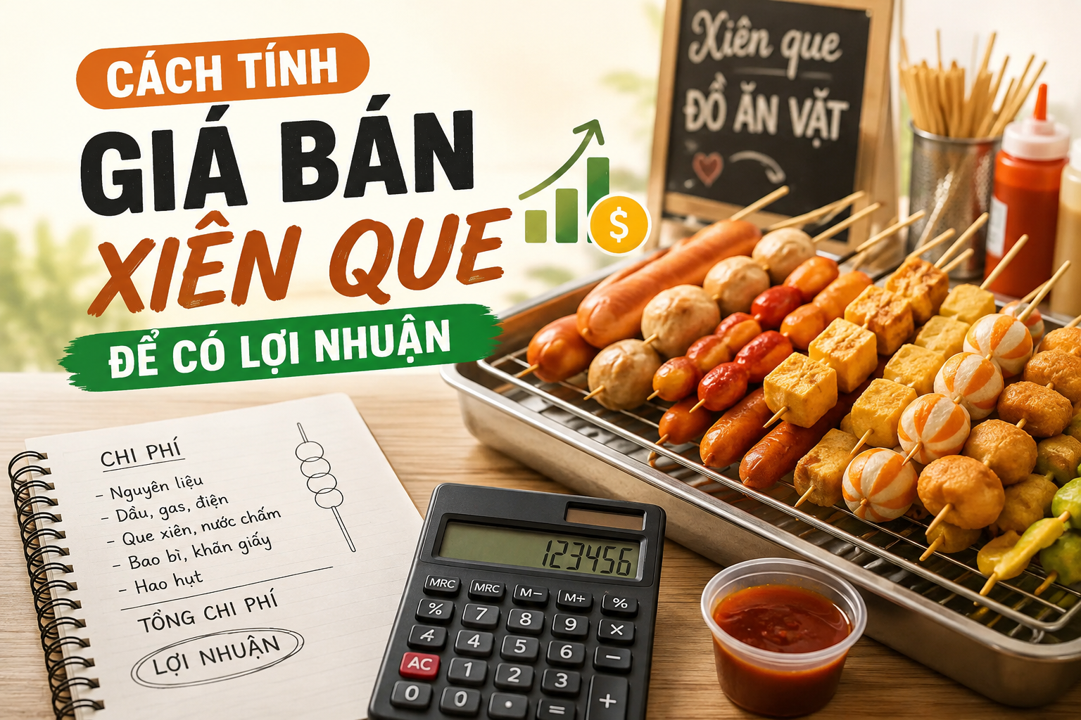 CÁCH TÍNH GIÁ BÁN XIÊN QUE ĐỂ CÓ LỢI NHUẬN CAO MÀ KHÁCH VẪN THẤY 