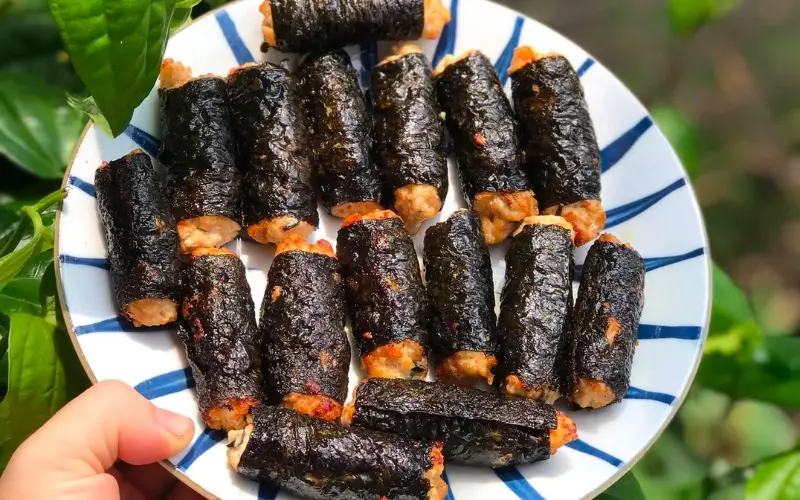 TUYỆT CHIÊU GÀ CUỘN RONG BIỂN KHÔNG CẦN DẦU MỠ VẪN GIÒN NGON HẤP DẪN