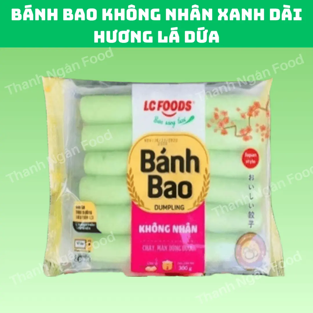 Bánh bao không nhân xanh dài hương lá dứa
