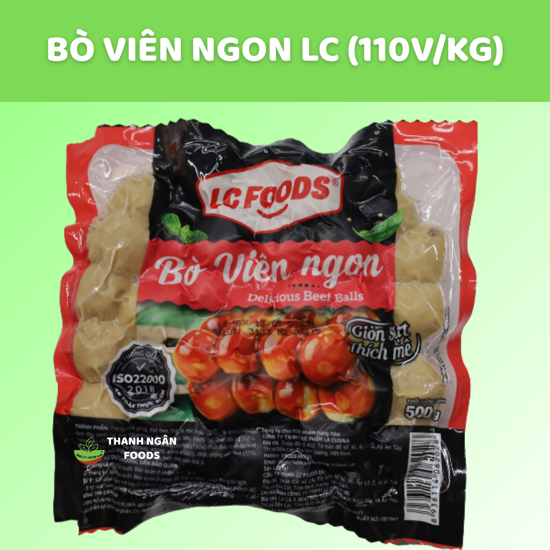 Bò viên ngon LC Food (110v/kg)
