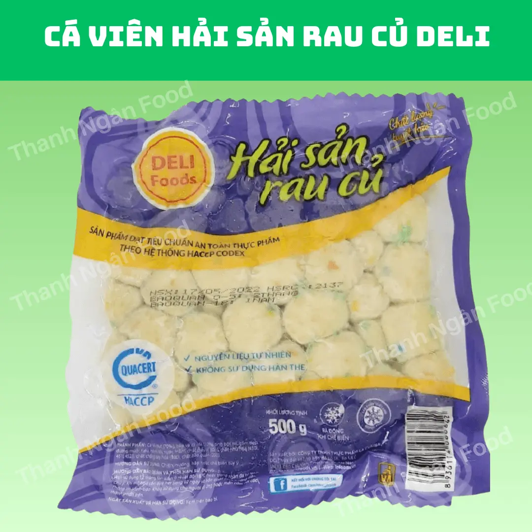 Cá viên hải sản rau củ DELI 80 viên