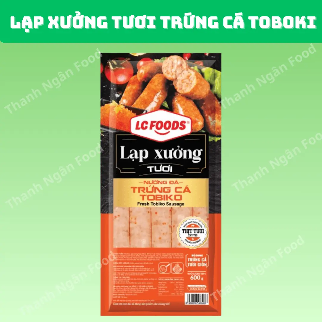 Lạp xưởng tươi trứng cá Toboki