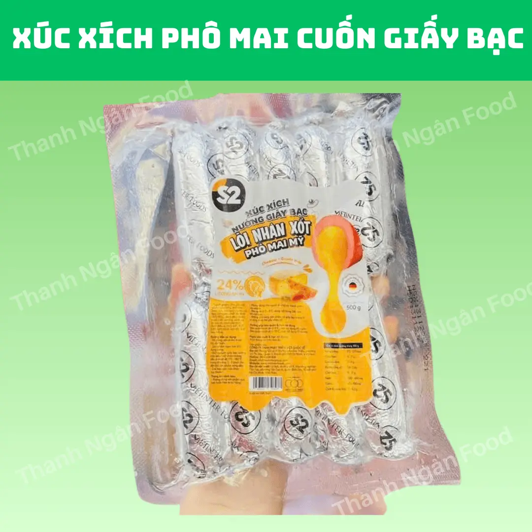 Xúc xích lõi phô mai cuốn giấy bạc S2