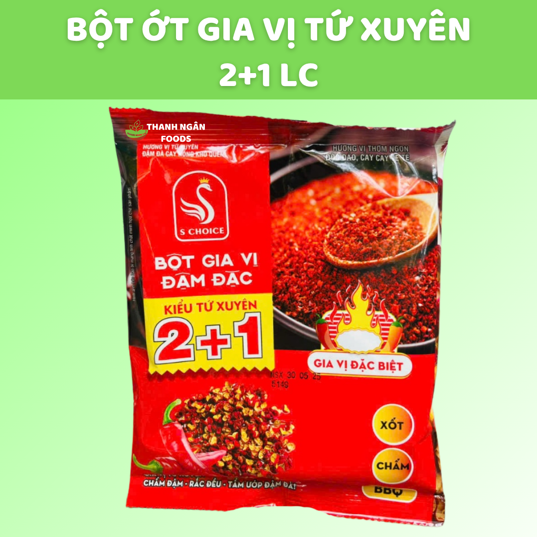 Bột ớt gia vị Tứ Xuyên 2+1 LC 